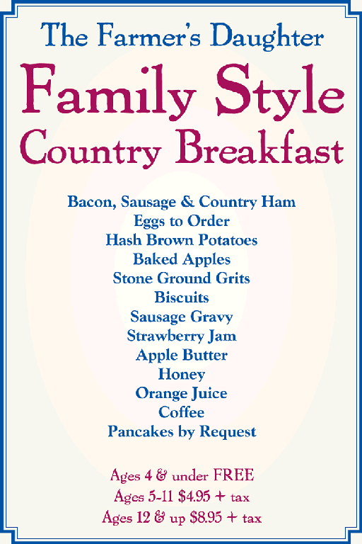 The Farmers Daughter Restaurant & Catering..............(Now Serving