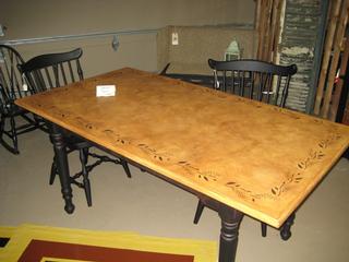 Stenciled Harvest Table by Yesteryears Leicester 01524 