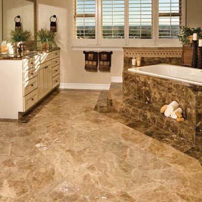 tile floor and tub