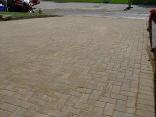Sanding Omni-Stone by BORRASSO LANDSCAPING  *1977* ~ Maria A. Borrasso, Owner         Pittsburgh 15239 