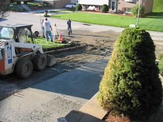 Concrete Base for Omni-Stonr Driveway---no ruts, sinking by BORRASSO LANDSCAPING  *1977* ~ Maria A. Borrasso, Owner         Pittsburgh 15239 