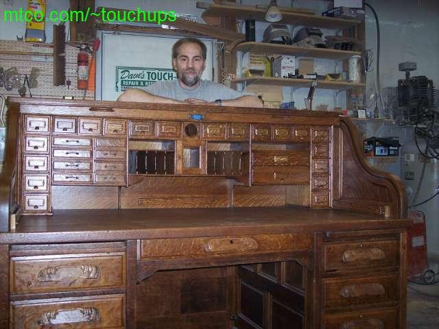 Antique Writing Table Rolltop Desk