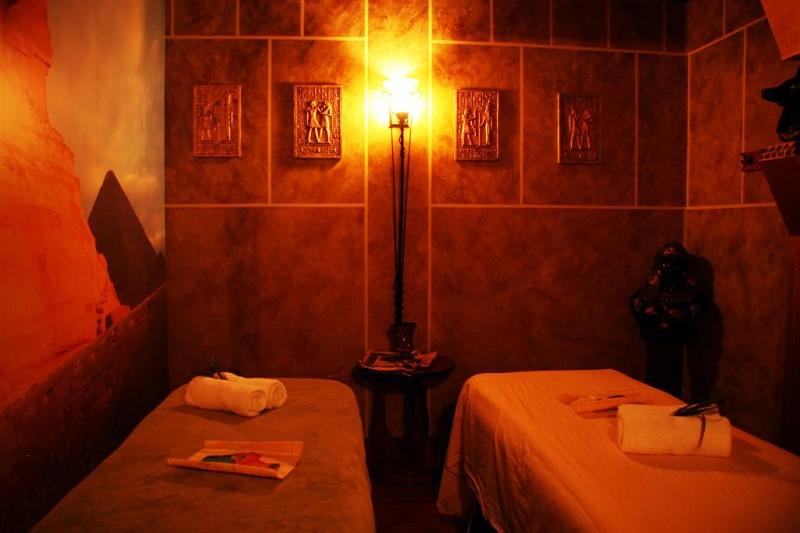 Escape Away Day Spa Egypt room hot stone massage from Escape Away