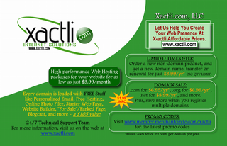 Xactli.com's Sales Postcard by Xactli.com, LLC Oro Valley 85737 