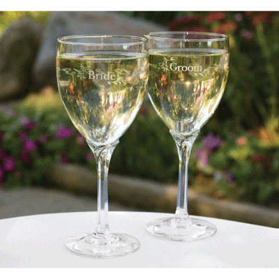 Personalized Wine Glasses Wedding Favors on Gifts Bride Groom Wine Glasses Gif Provided By Adaywithlove Wedding