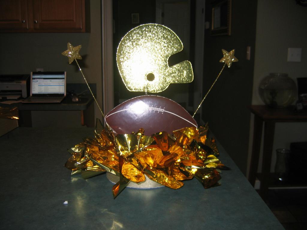 Elegant Balloon Centerpiece : Football themed centerpiece from elegant balloons llc in