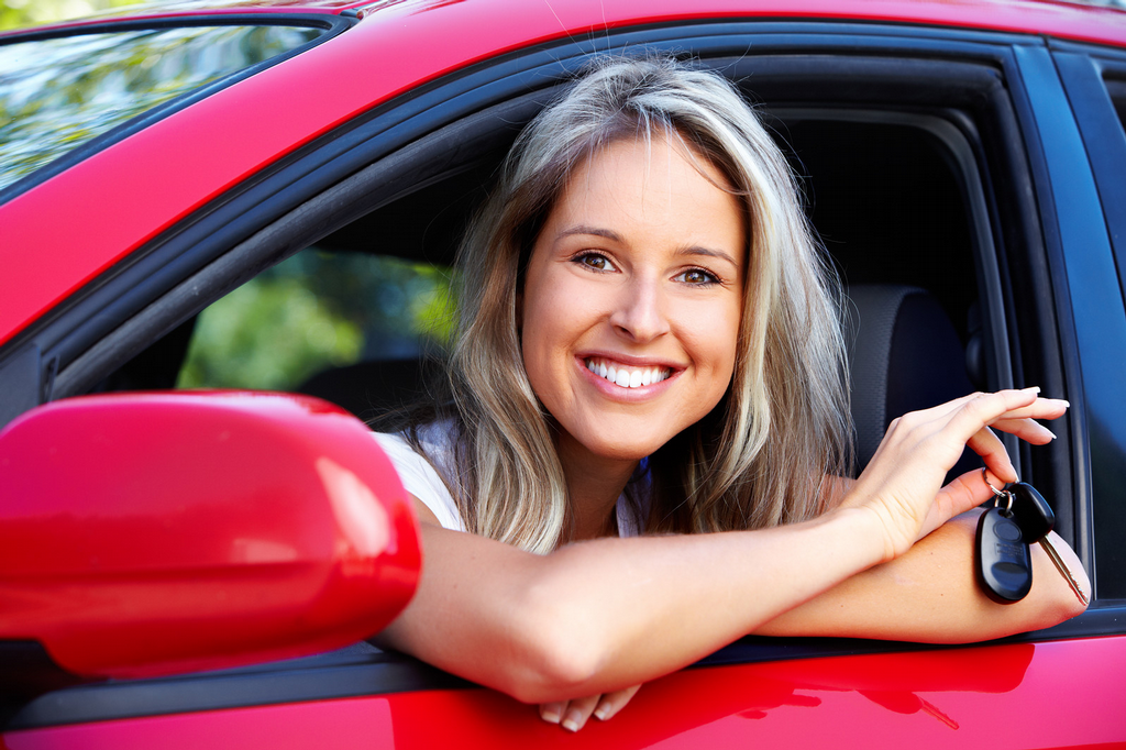 Happy Woman In Gets Keys To Car After Repairs from Don's Automotive in 