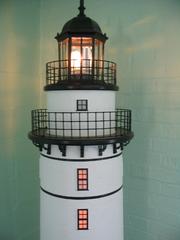 This lighthouse model highlights these favorite destinations along the Seaway Trail.  by Lake Erie Seaway Trail Center Hamburg 14075 