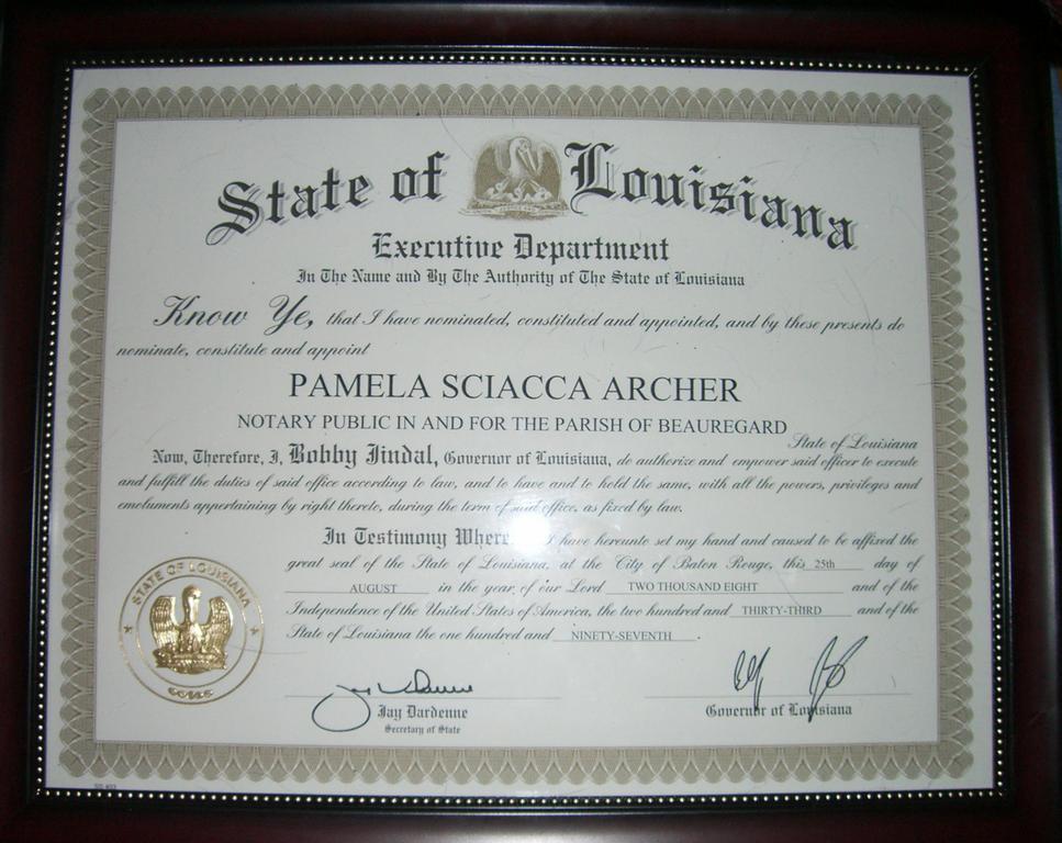 Pictures for Pamela Sciacca Archer, Notary Public in Deridder, LA 70634