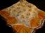 Vintage Ballerina & Yellow Floral Ladies Cotton Handkerchief Scalloped Border 