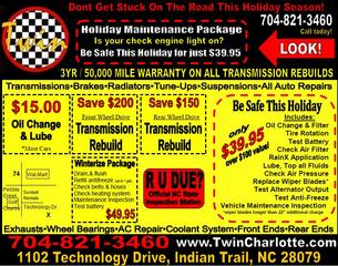 Oil change coupons charlotte nc