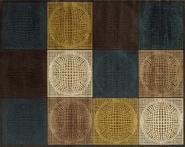 Hemispheres Rug, rich tones