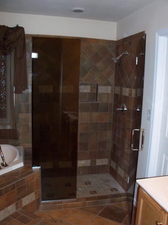 3/8" Bronze Glass Shower Enclosure from A Better View Glass & Mirror in
