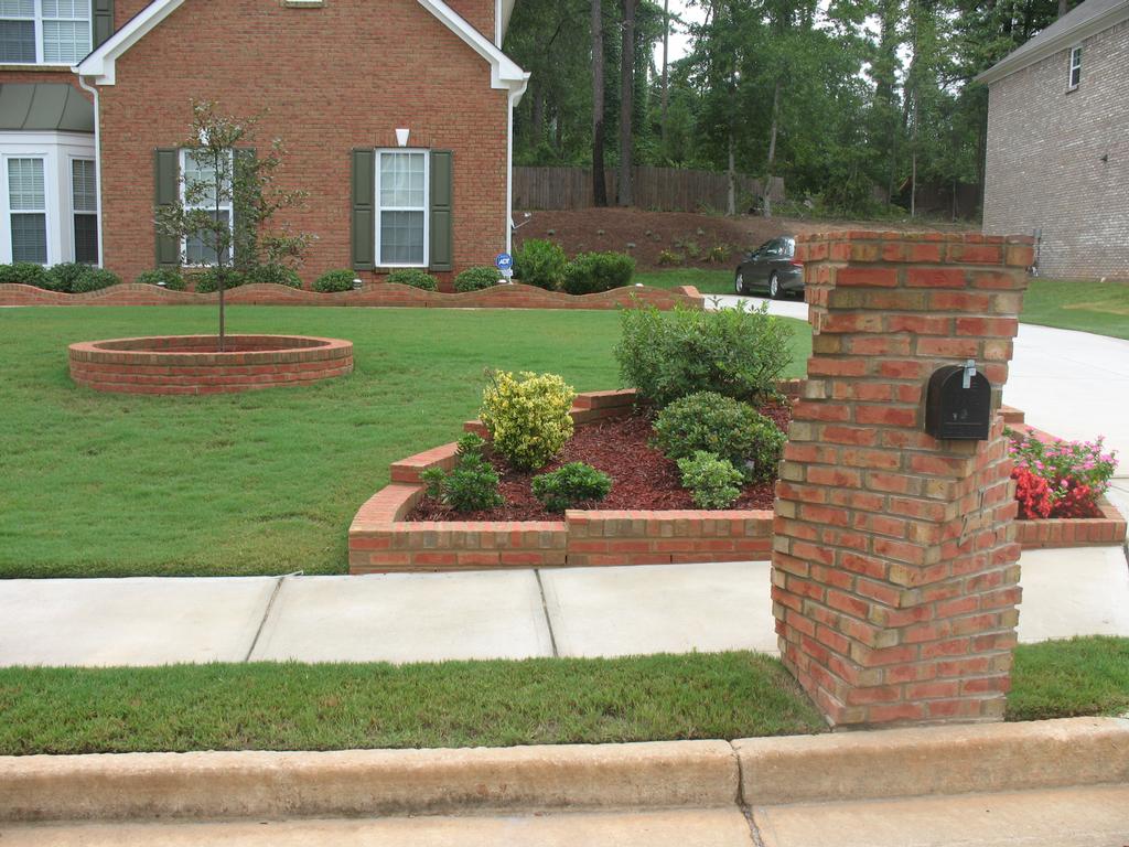 Brick Mailbox Designs Flower