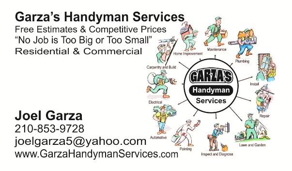 Garza's Handyman Services - San Antonio TX 78214 210-853-9728