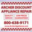 Provided by Archer Discount Appliance Repair, New Orleans 