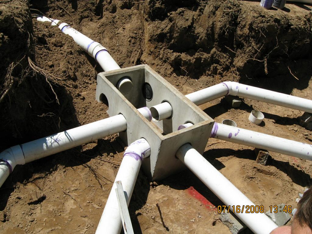 New distribution box installation from Septic Services NJ in