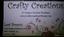 Provided by Crafty Creations, Raymore 