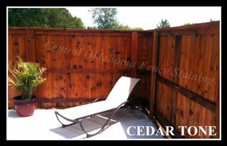 Edmond Cedar Tone Fence Stain 01.jpg provided by Central Oklahoma Fence Staining Yukon 73099 