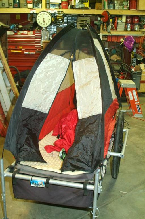 Tent Camping Bike Trailer from Custom BicycleTrailers by A.B.E. Bike