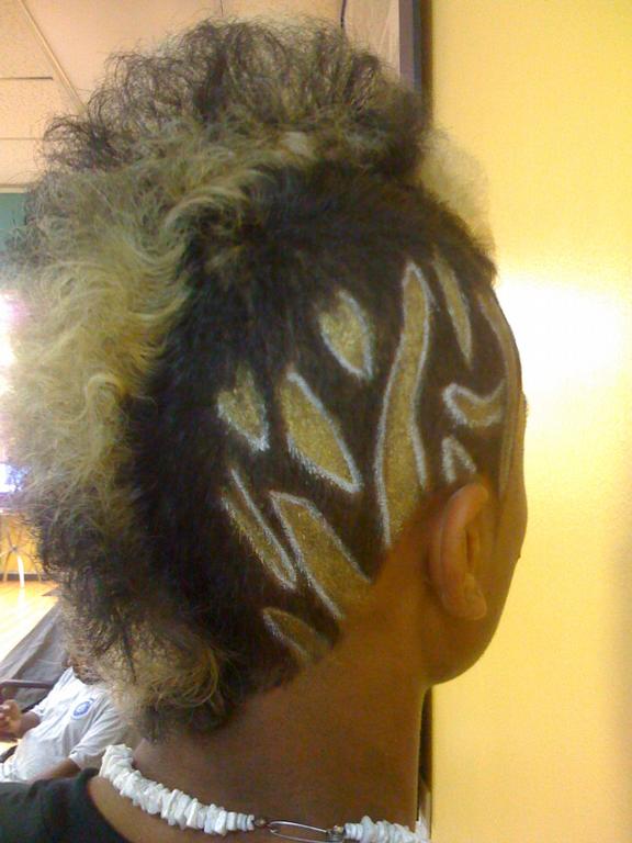 Mohawk with designs by Cutting kings