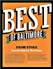 BEST OF BALTIMORE 2011 PLAQUE-1.jpg provided by Synchronicity Boutique Pikesville 21208 