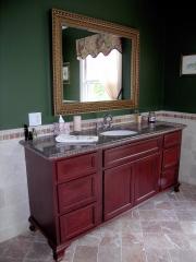Cherry Vanity with Granite Countertop by Pine Hill Woodcrafters