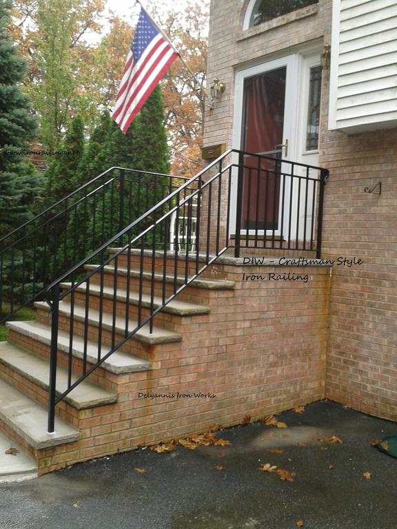 Craftsmen Style Iron Railing by Delyannis Iron Works