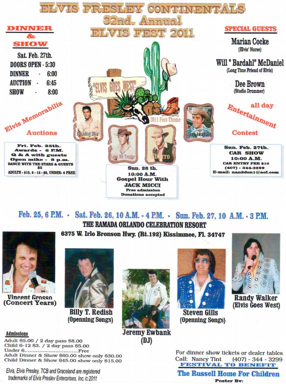 Fest-2011FLYER by Elvis Presley Continentals Fan Club
