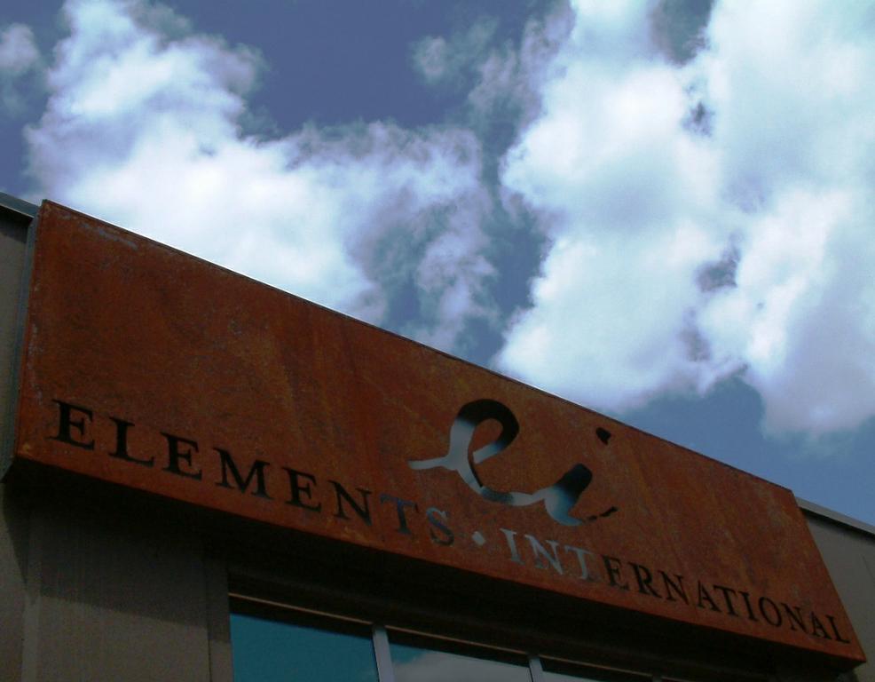 EI Sign in Cloud Sky by Elements International