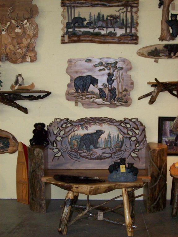 Dalin Art and Dalin Bench by Great Rustic Furniture Company