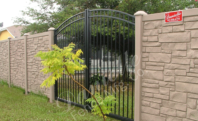 Simstone With Gate Wm From Danielle Fence Manufacturing Company Inc By Danielle Fence Manufacturing Company Inc