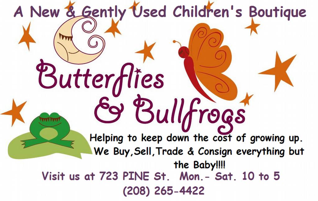 Butterflies & Bullfrogs New & Used Childrens Boutique Sandpoint ID