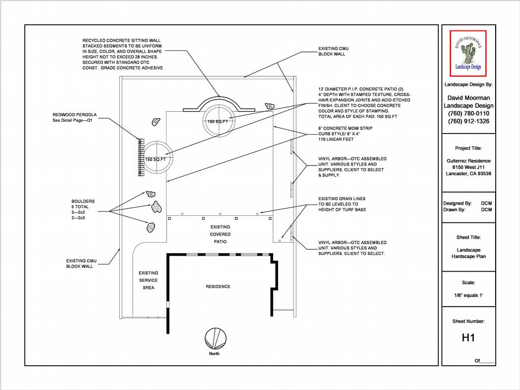 Hardscape Plan by David Moorman Landscape Design