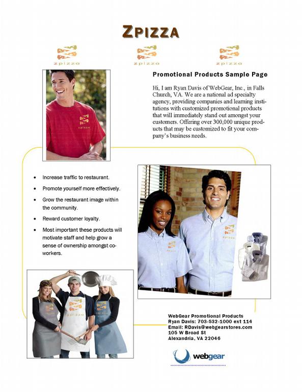 ZPizza Flyer by WebGear Promotional Products