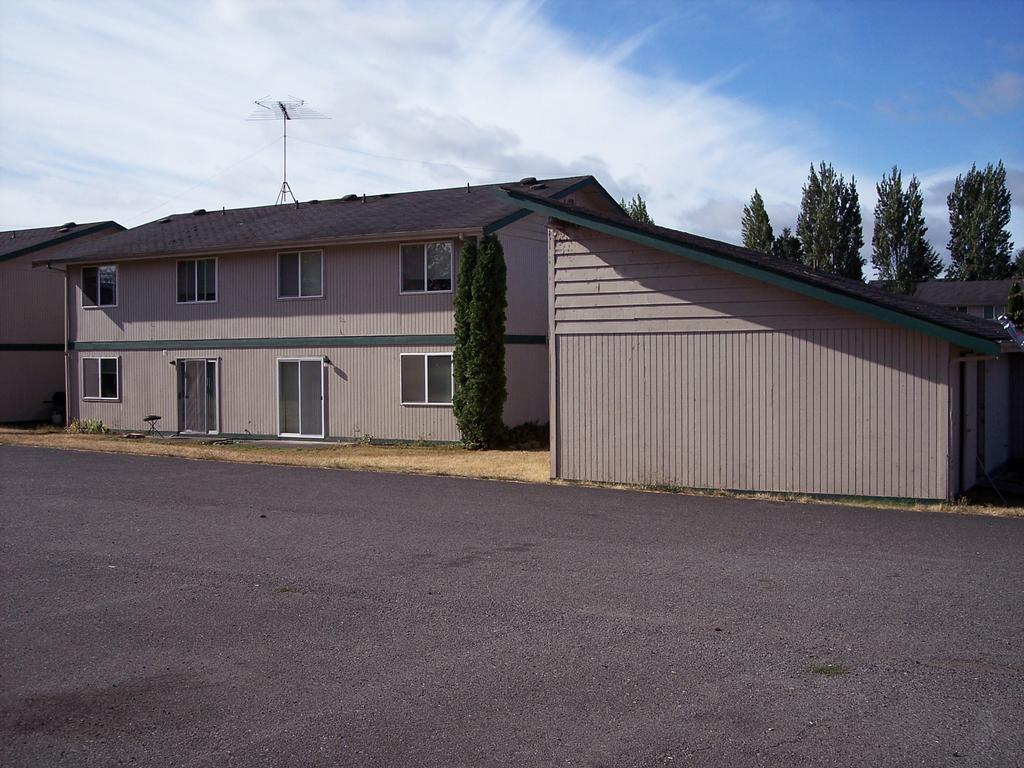 Patios on Lower Units by Yelm Cove Apartments
