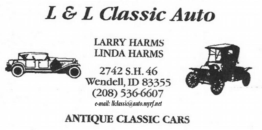 L & L Classic Auto Wendell ID 83355 2085366607 Auto Wreckers
