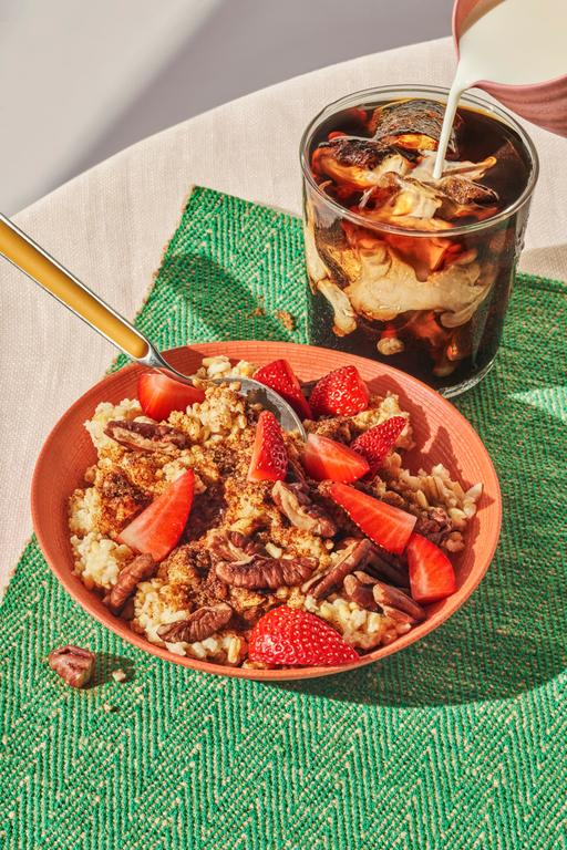 Steel Cut Oatmeal & Iced Coffee by Panera Bread