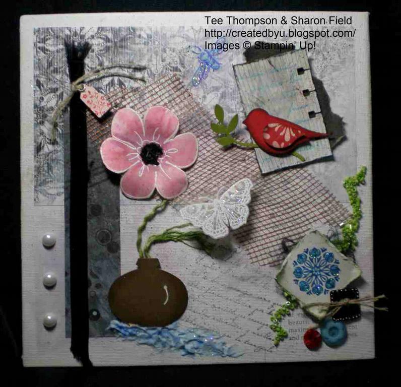 Mixed Media Collage Art Classes from Sharon Field, Independent Stampin