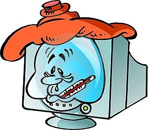 computer-illness with icebag by Mixcat Computers