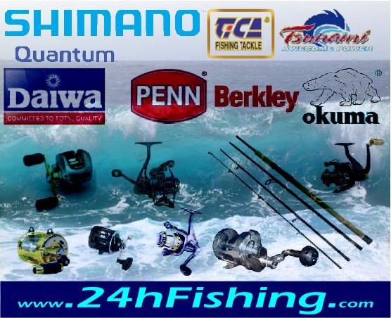 logo by Fishing rods, reels, lures, line,  fly fishing etc - Saltwater - Freshwater - Okuma, Tica, Berkley, Shimano