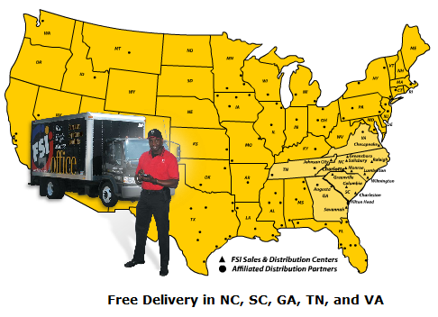 Delivery Map by FSIoffice Wilmington Branch