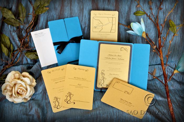 Custom Gatefold Invitation with Inserts by SAO Dzynz, Inc.