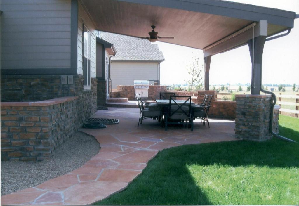 Amazing Flagstone With Built-in Grill by Js Denver Custom Landscaping Design Outdoor.Custom Kitchens & BBQ Islands