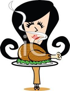 Cartoon_Woman_Serving_Thanksgiving_Turkey_101118-141784-546042 by Matthew Michael's AVEDA Salon & Spa