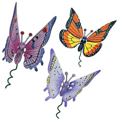 Exhart 4 Butterfly Windy Wings Plant Stake Assorted by EmEd Shopin Spot
