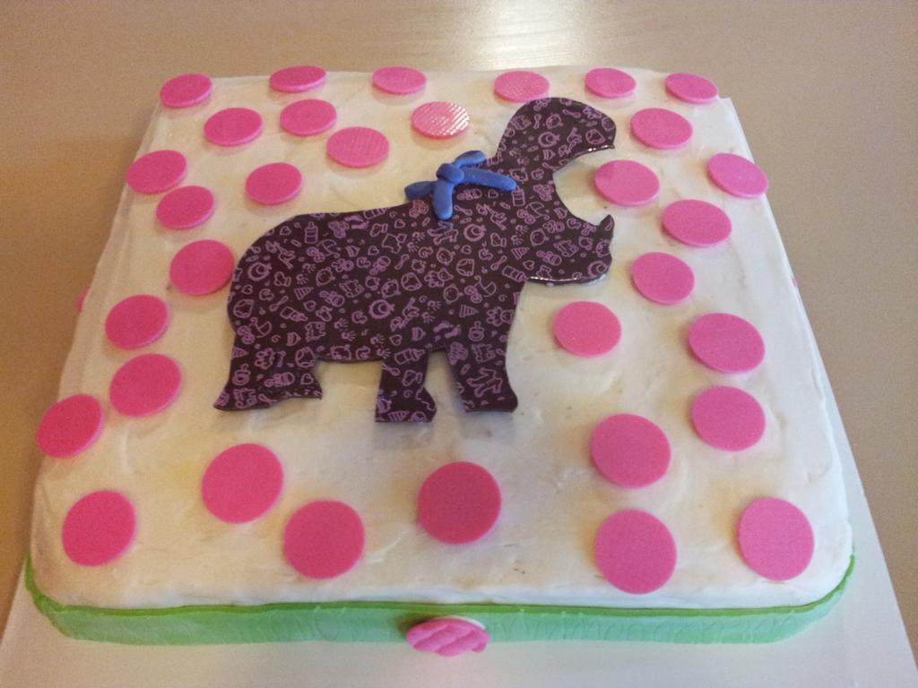 Hippo baby shower cake by Erincredible Chocolates and MORE!