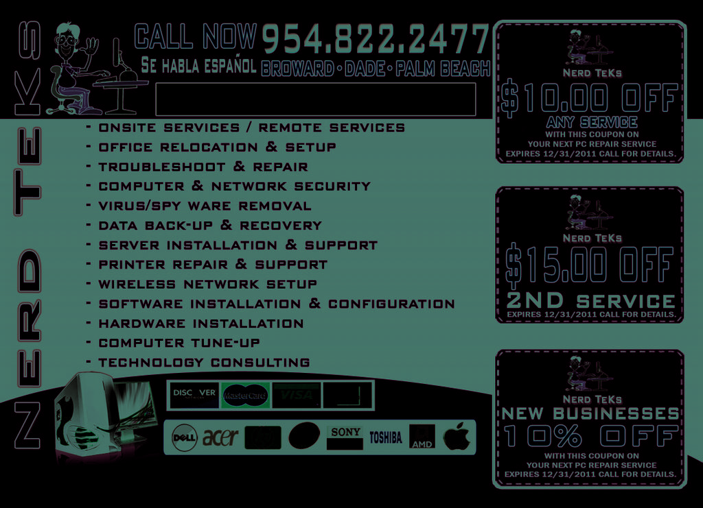 COMMERCIAL 5x7 new nerd flyer by Nerd Teks Inc.