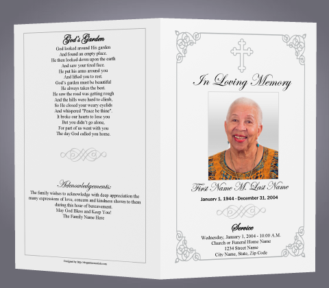 simple funeral program template free