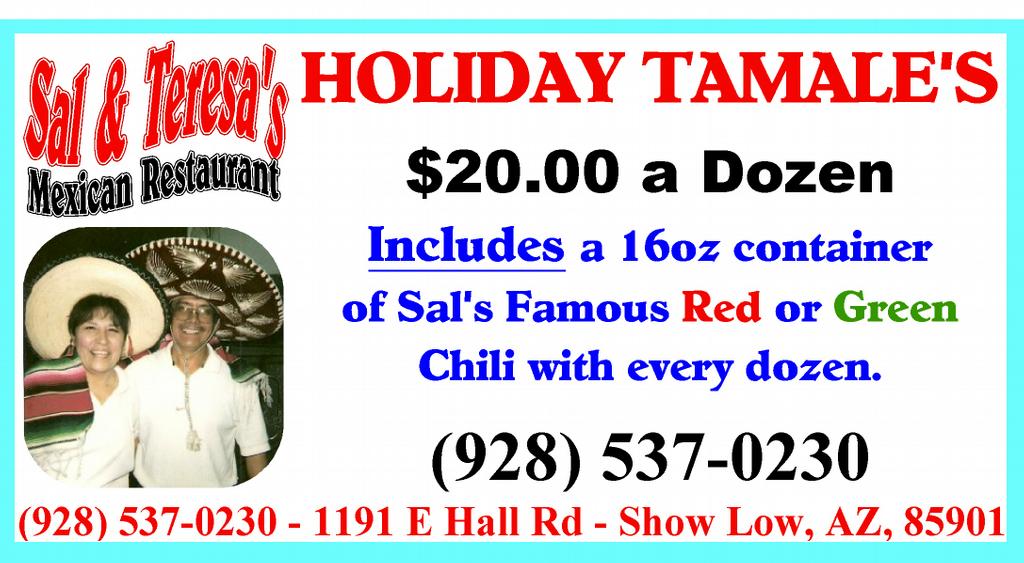 Sal and Teresa's Mexican Restaurant Show Low AZ 85901 9285370230